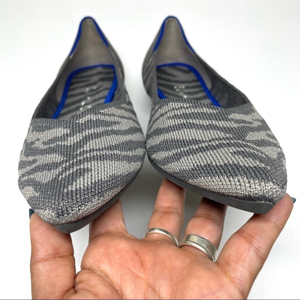 Retired Rothy’s Zebra Print “The Point” Flat Sz 8… - image 5